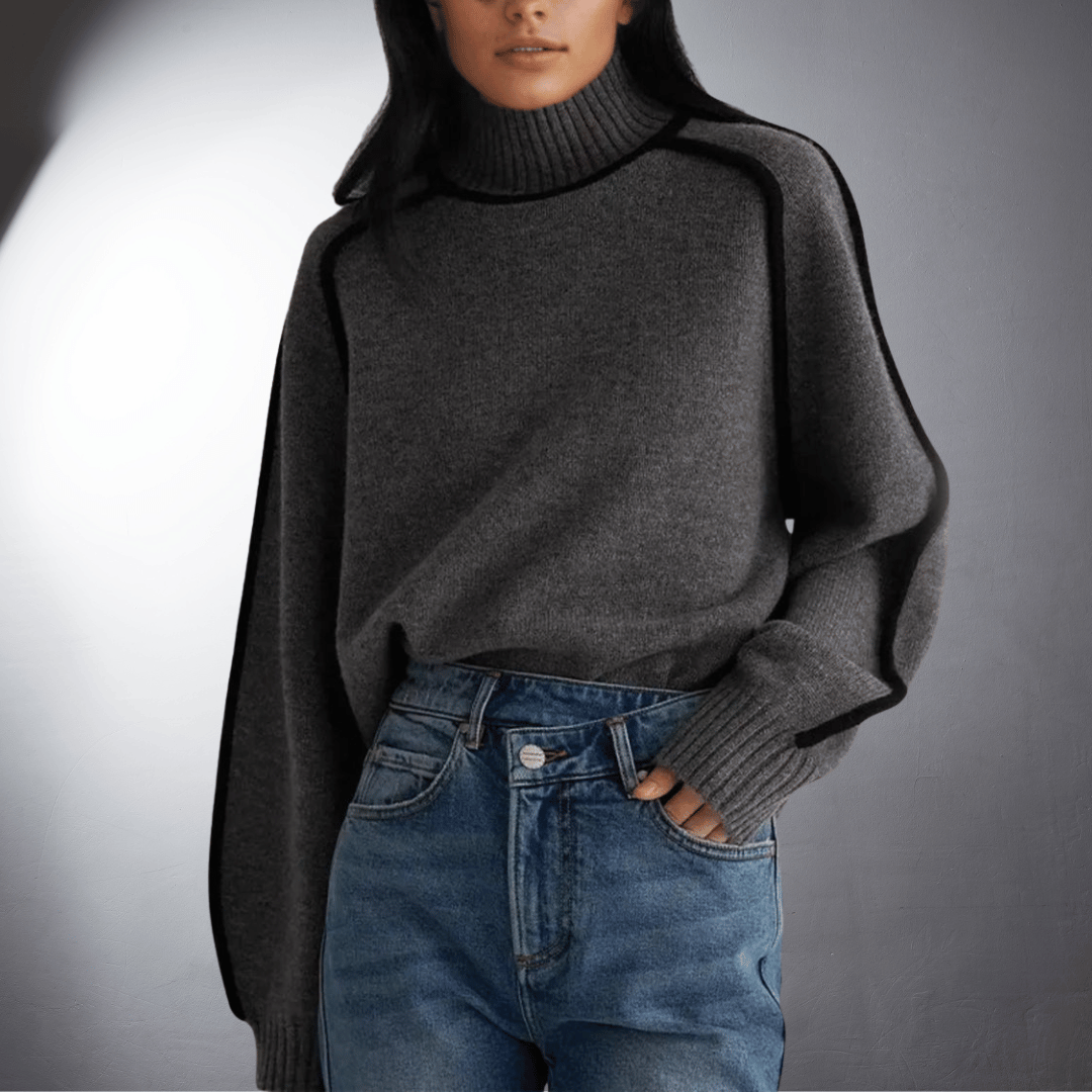 Maglione con Profili sulle Maniche