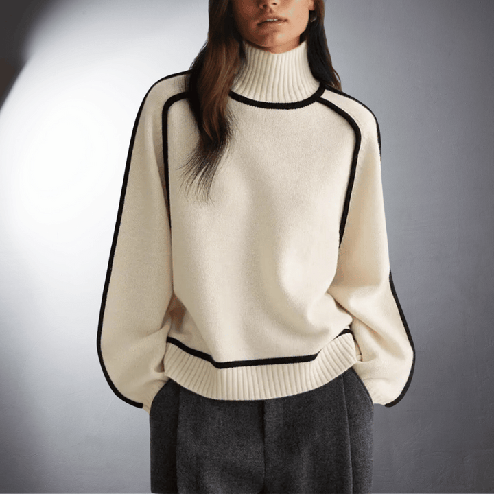 Maglione con Profili sulle Maniche