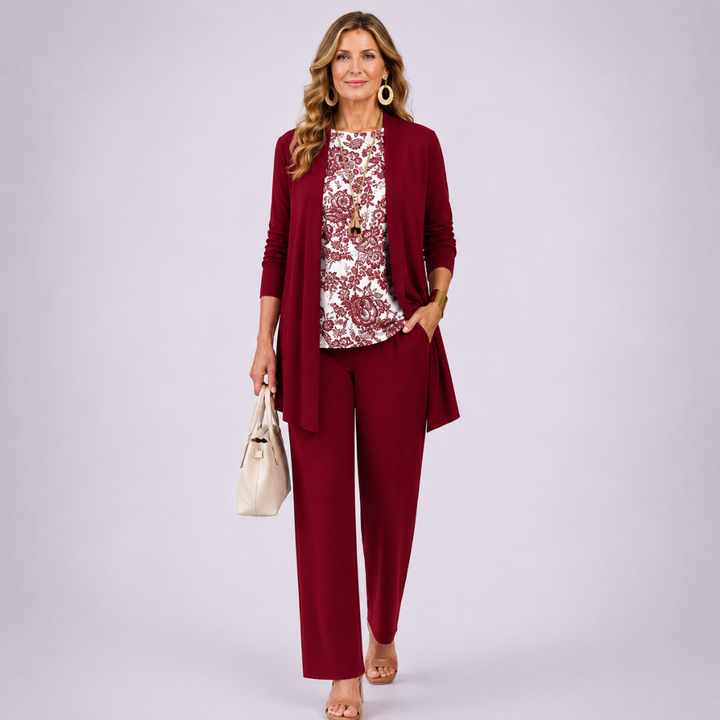 Completo con Cardigan e Pantalone Largo