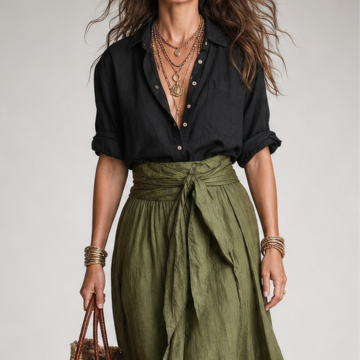 Completo Camicia e Gonna Midi