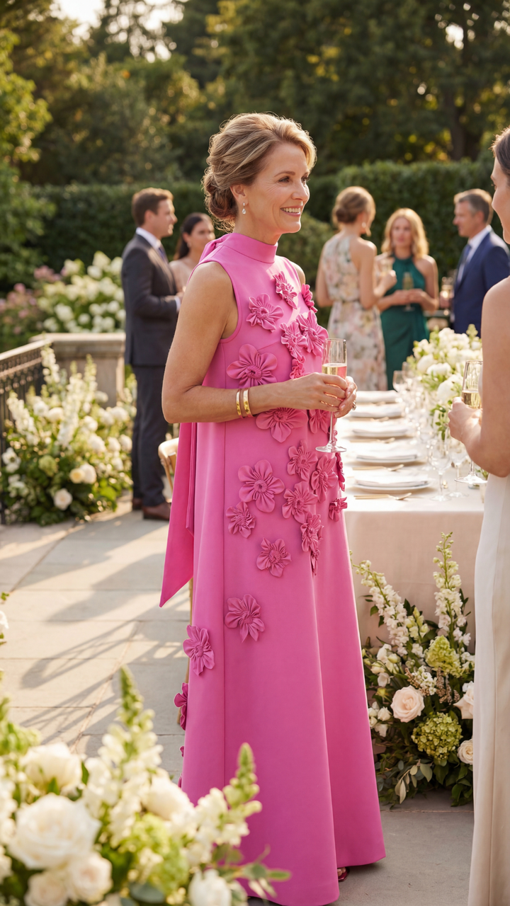 Vestito Lungo Rosa da Cerimonia