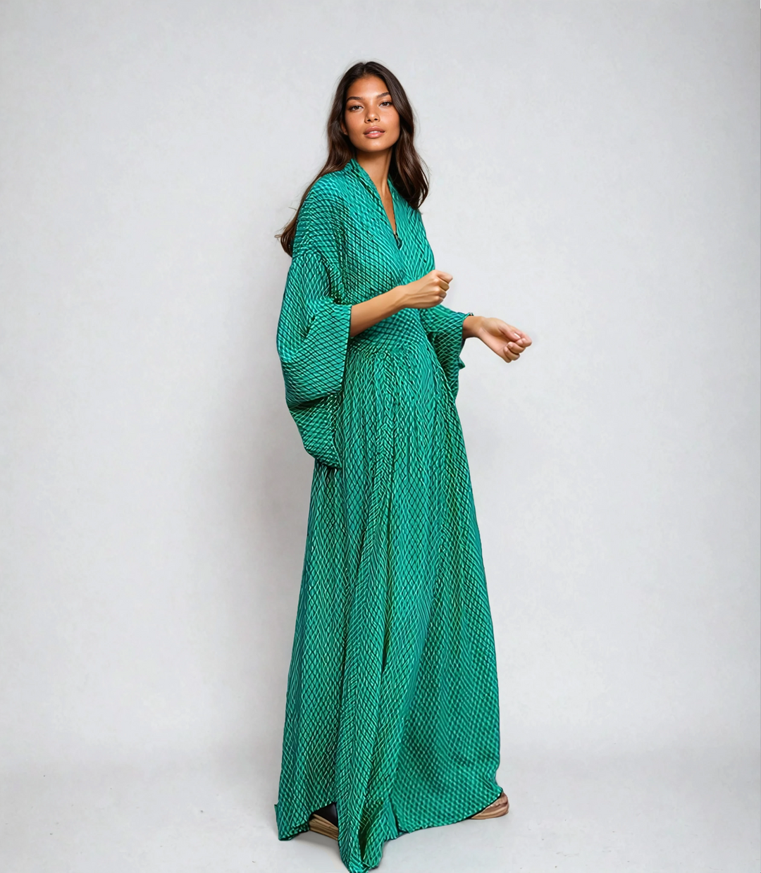 Vestito Lungo Stile Kimono