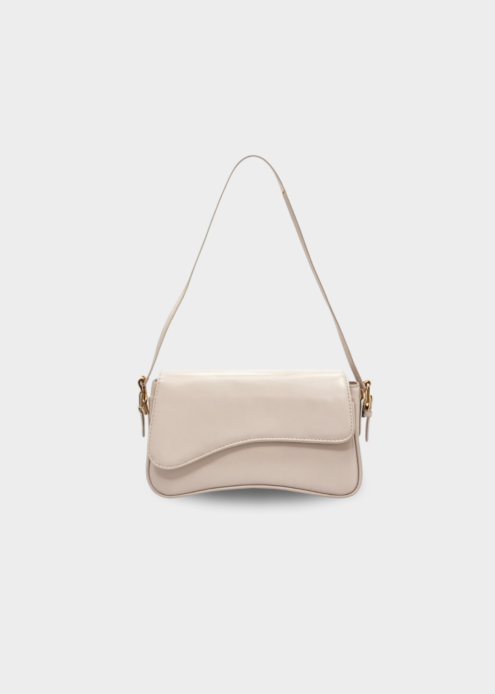 Borsa a Spalla con Patta Curvata