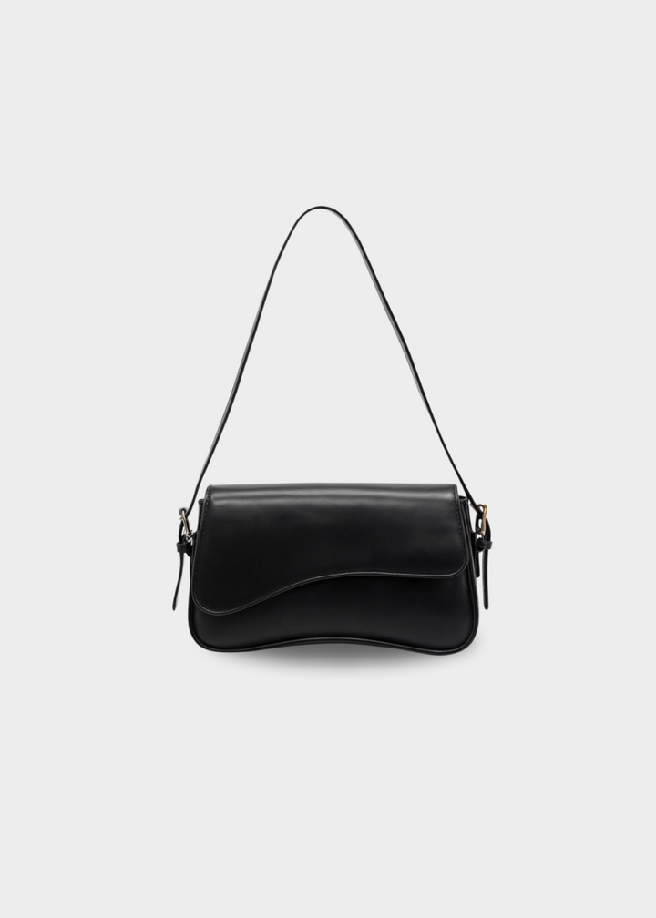 Borsa a Spalla con Patta Curvata