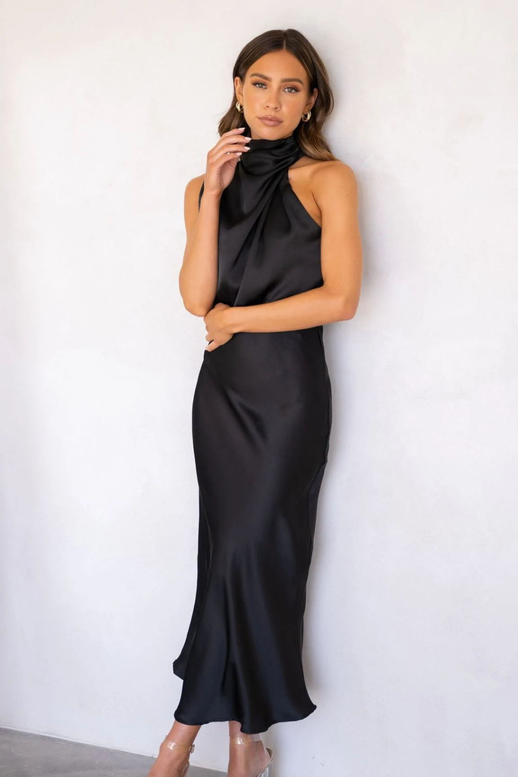 Abito Midi con Scollo Americano
