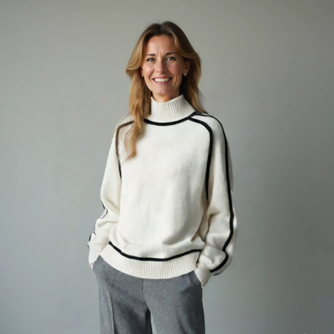 Maglione con Profili sulle Maniche