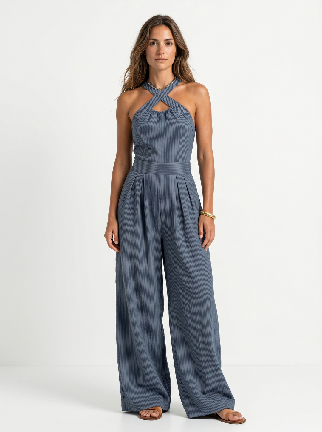 Completo Elegante con Scollo Incrociato