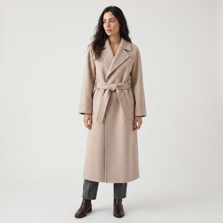 Cappotto Avvolgente con Cintura