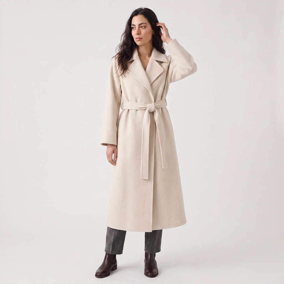 Cappotto Avvolgente con Cintura