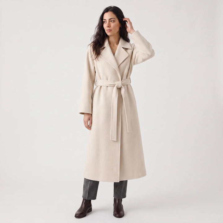 Cappotto Avvolgente con Cintura