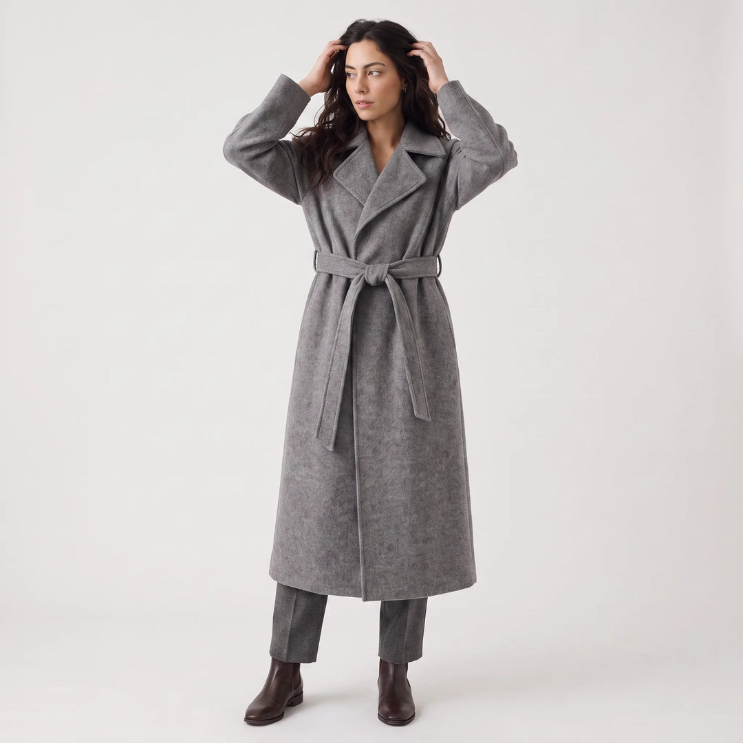 Cappotto Avvolgente con Cintura