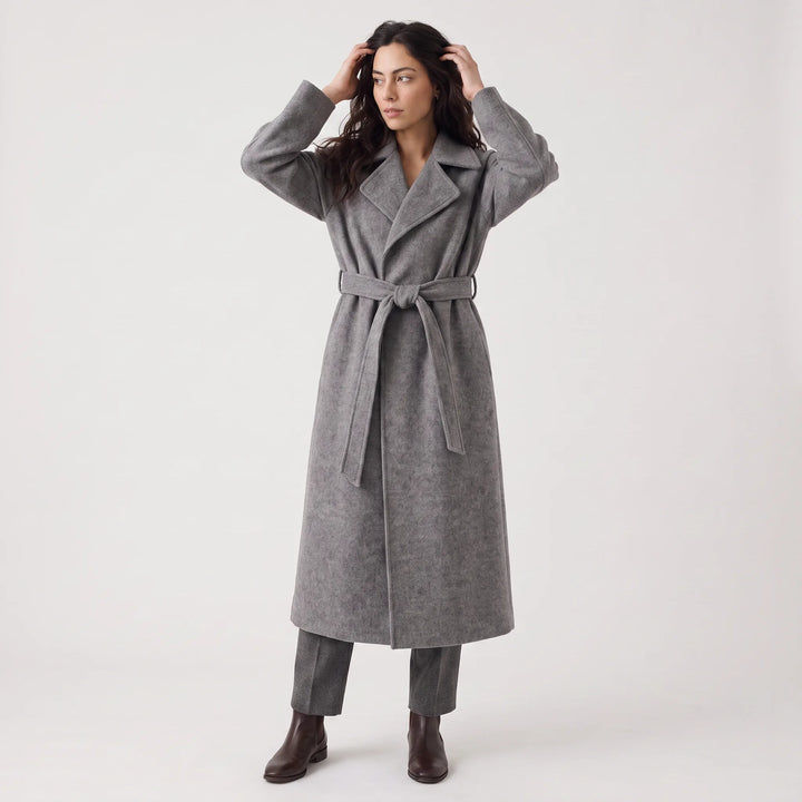Cappotto Avvolgente con Cintura