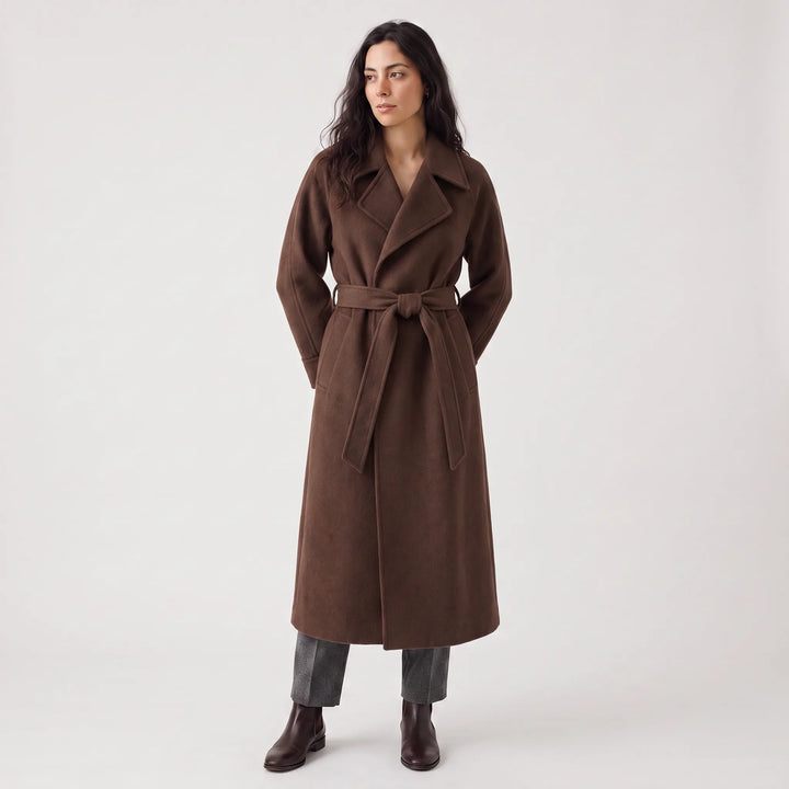 Cappotto Avvolgente con Cintura