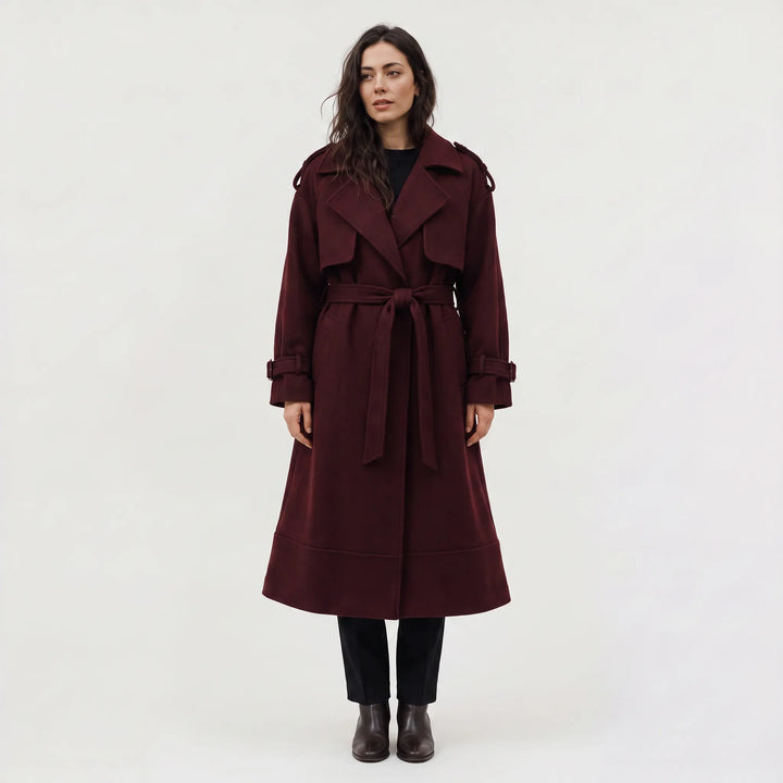 Cappotto Stile Trench con Cintura