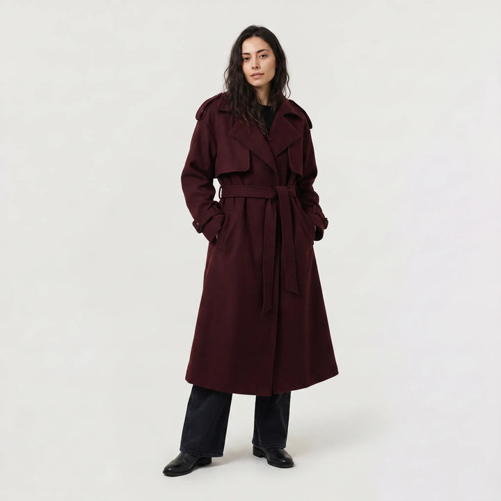 Cappotto Stile Trench con Cintura
