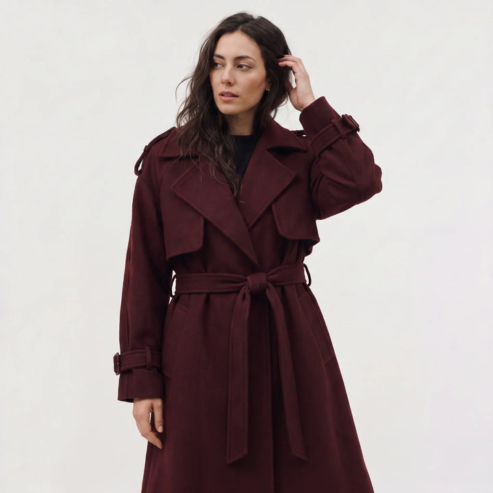 Cappotto Stile Trench con Cintura