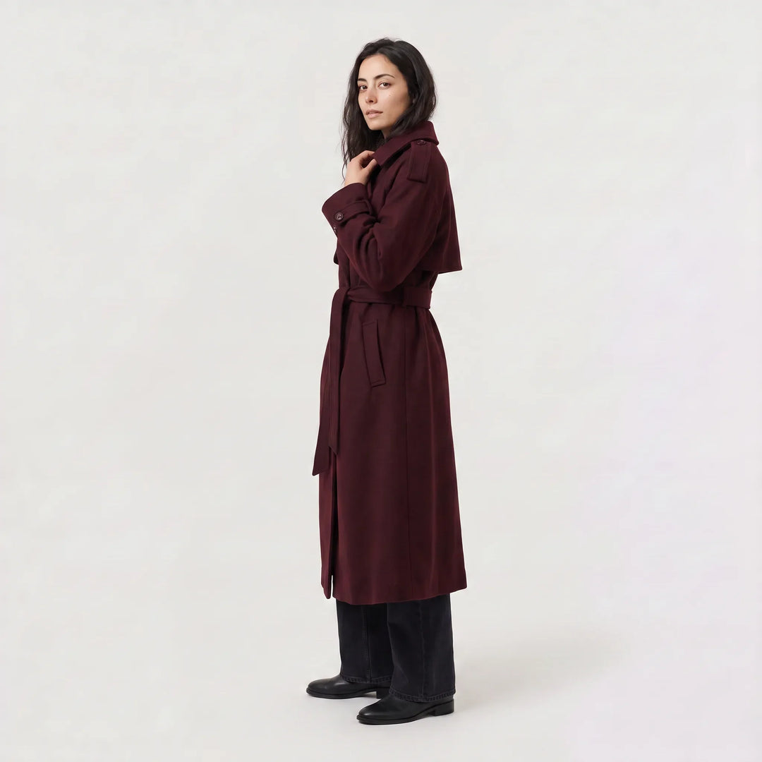 Cappotto Stile Trench con Cintura