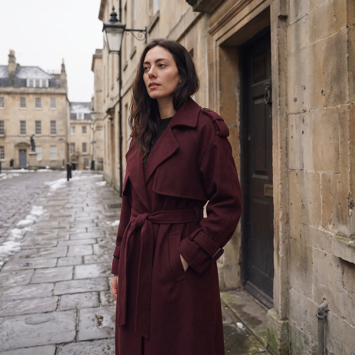Cappotto Stile Trench con Cintura