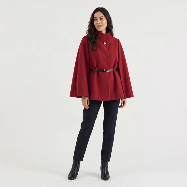 Cappotto a Mantella con Cintura