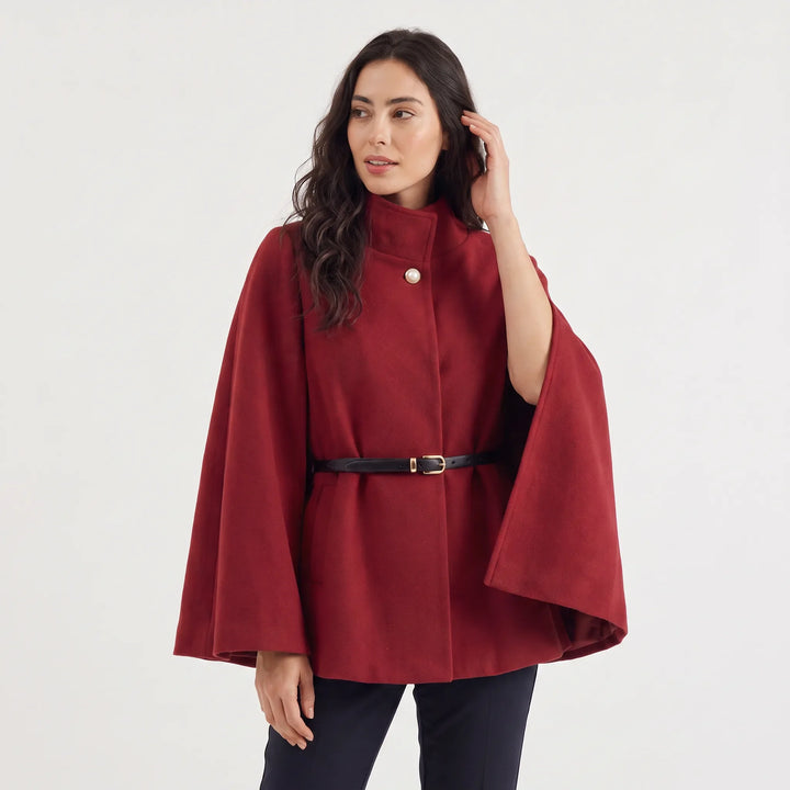 Cappotto a Mantella con Cintura