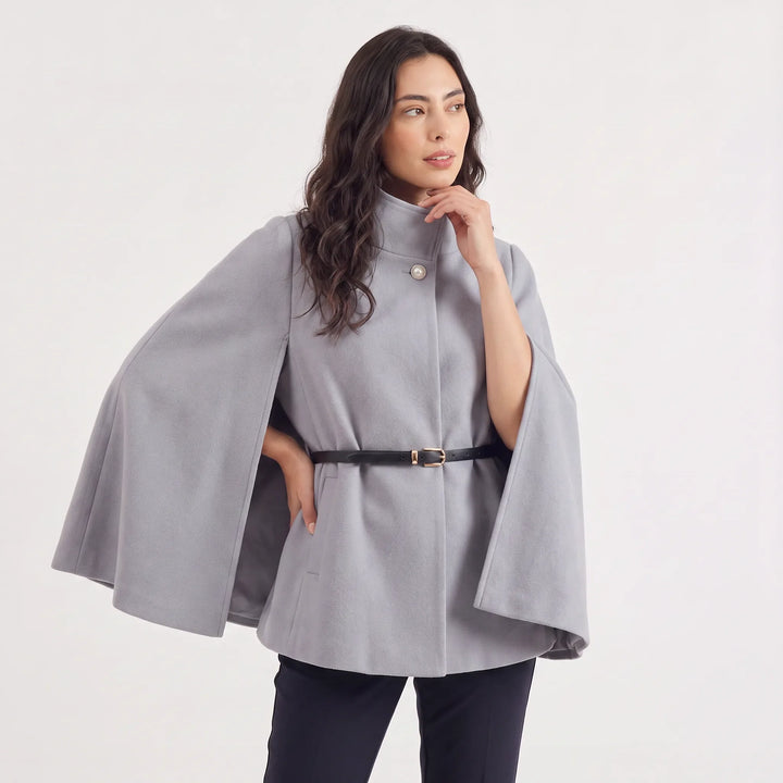 Cappotto a Mantella con Cintura