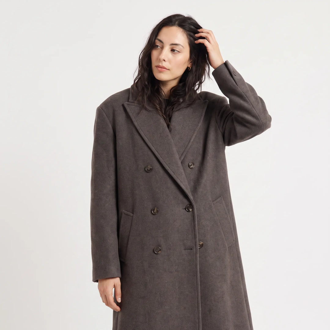 Cappotto Ampio a Doppio Petto