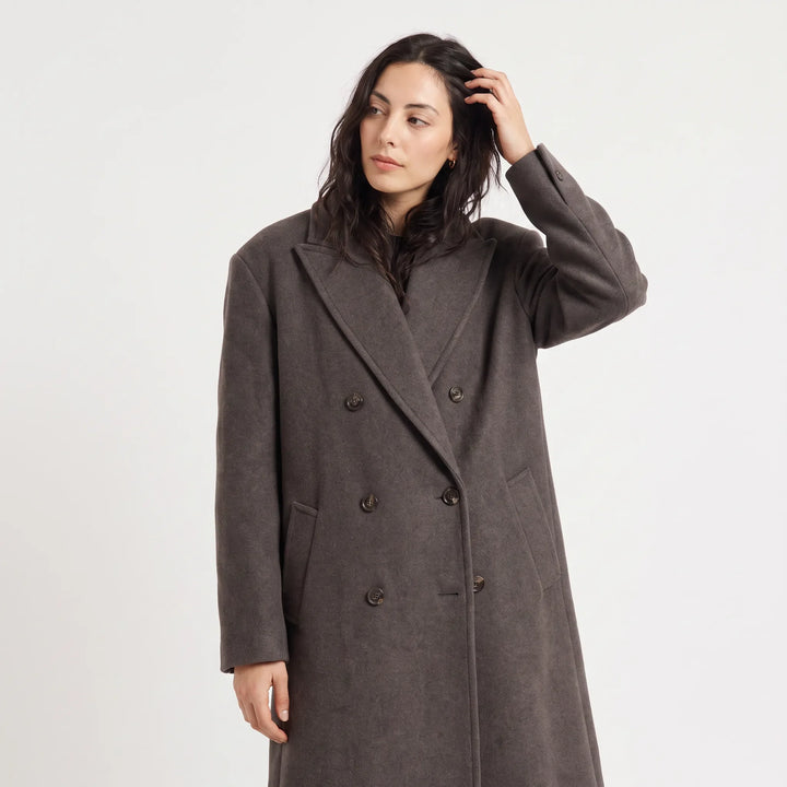Cappotto Ampio a Doppio Petto