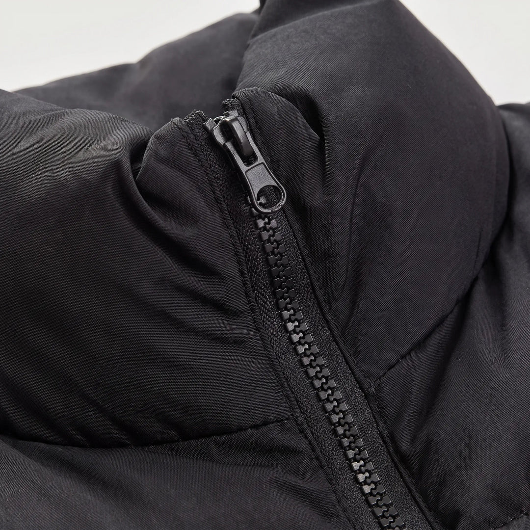 Gilet Corto con Collo Alto