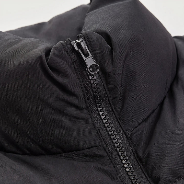 Gilet Corto con Collo Alto