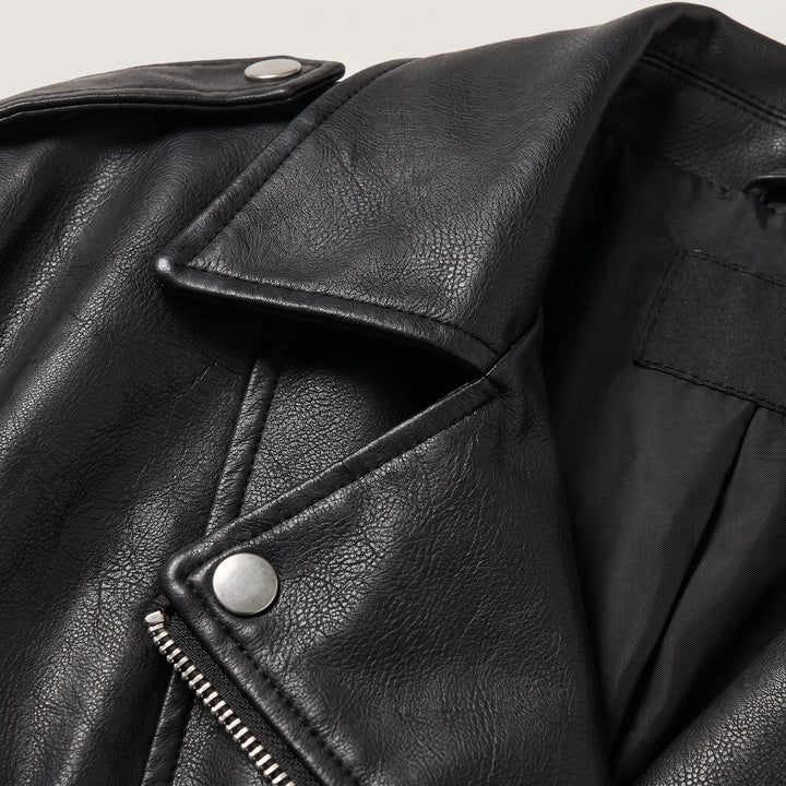 Giacca Stile Biker con Cintura