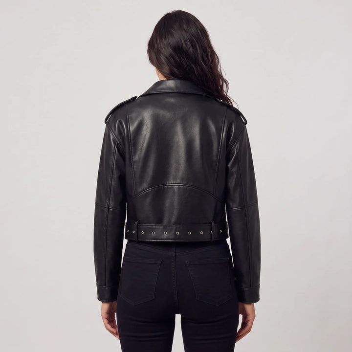 Giacca Stile Biker con Cintura