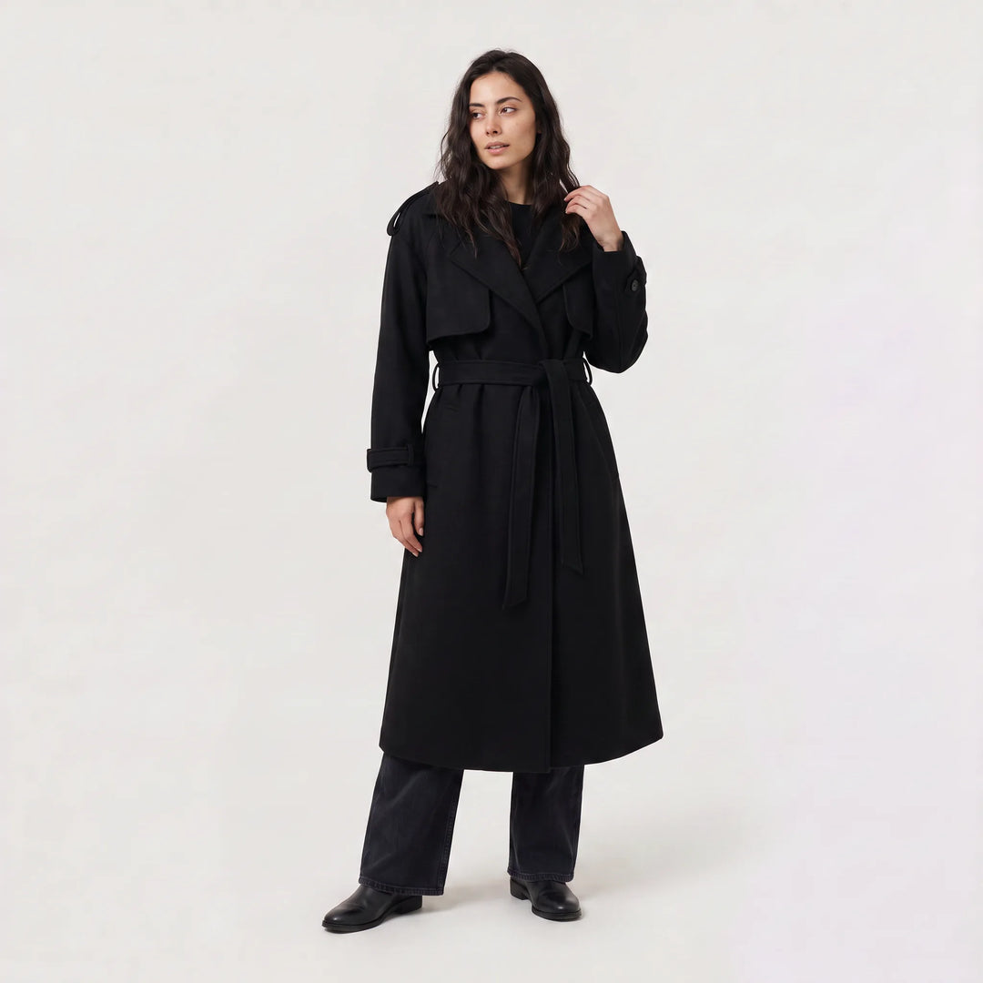 Cappotto Stile Trench con Cintura