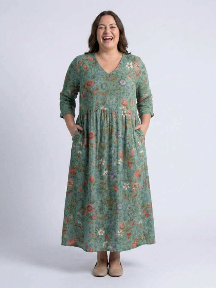 Vestito Maxi a Fantasia Floreale