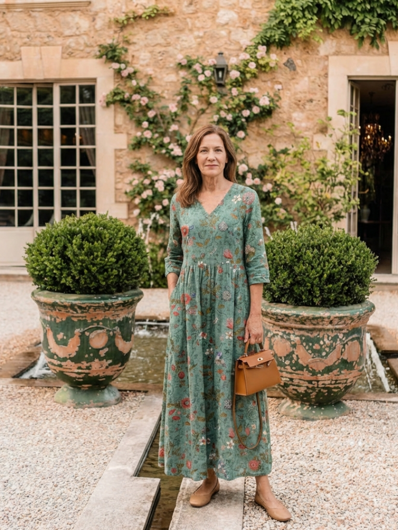 Vestito Maxi a Fantasia Floreale