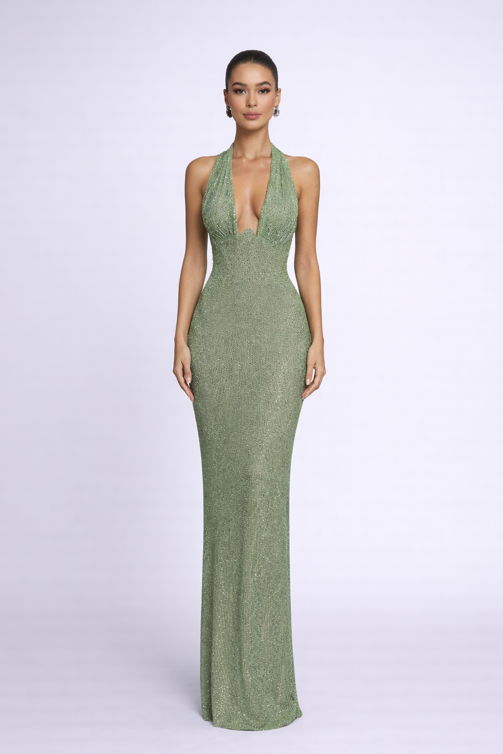 Vestito Lungo da Sera Verde