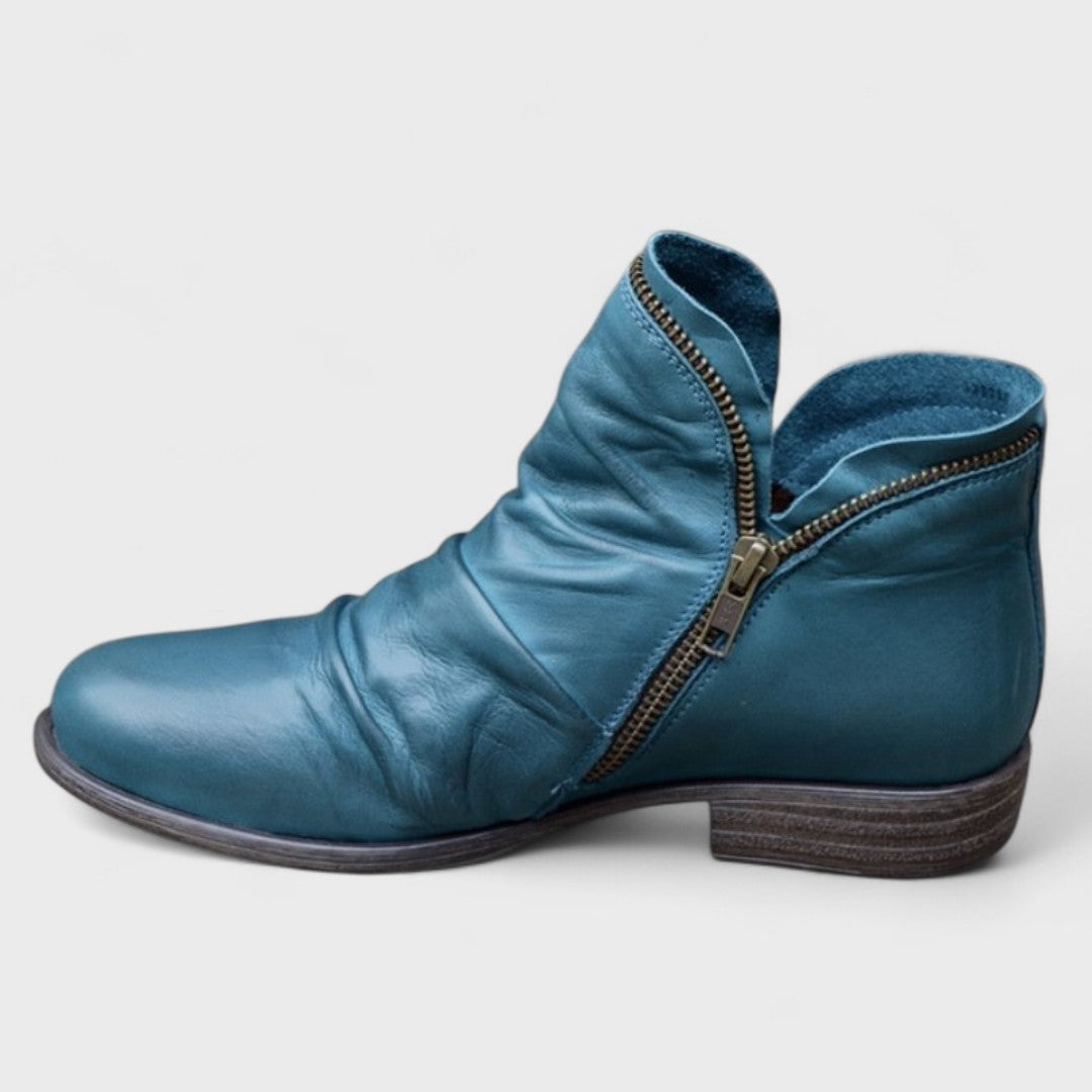 Stivaletti con Zip Diagonale