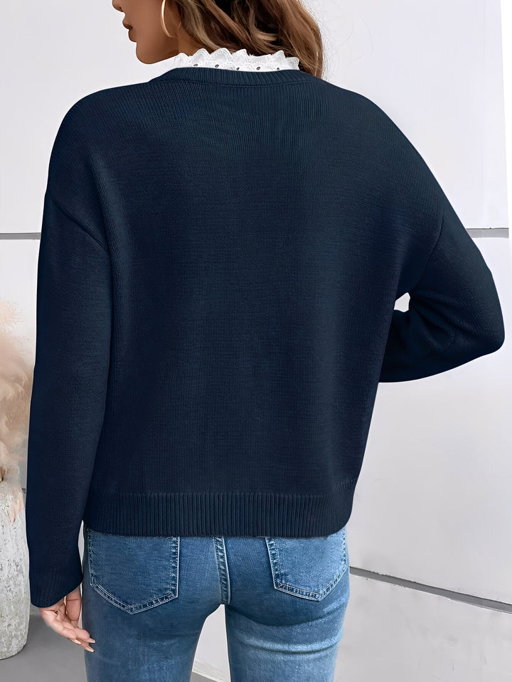 Maglione Morbido con Bordo Smerlato