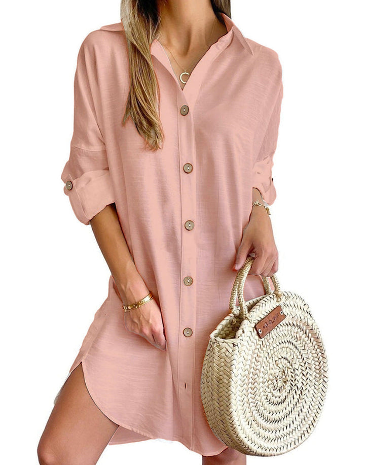 Abito Corto Stile Camicia