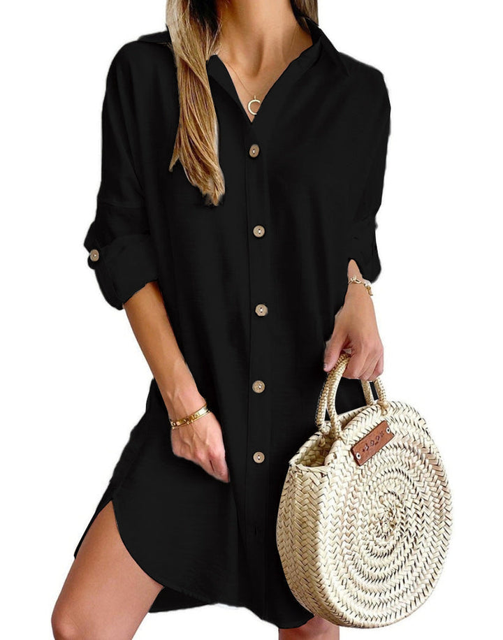 Abito Corto Stile Camicia