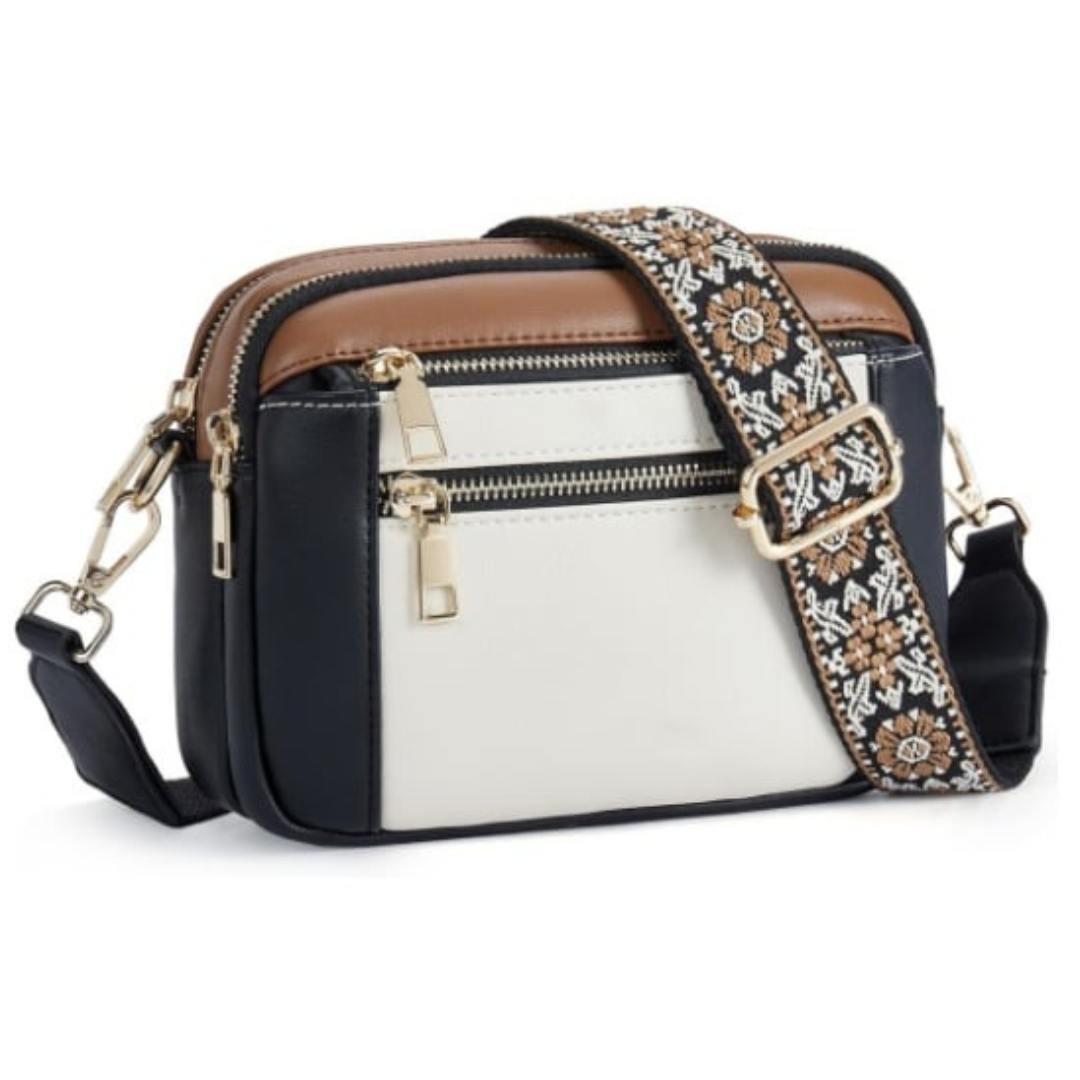 Borsa a Tracolla con Fascia Decorata