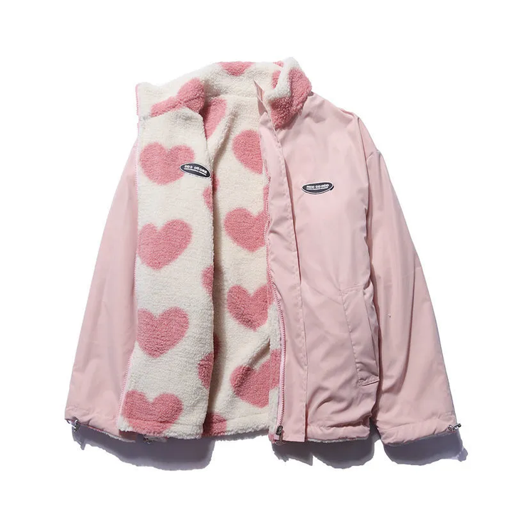 Cappotto Reversibile a Cuori