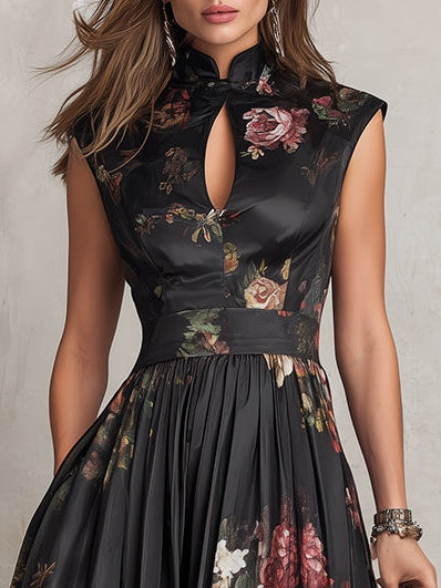 Vestito Midi Floreale a Goccia