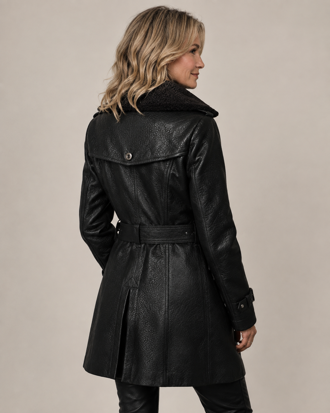 Cappotto Stile Trench Nero
