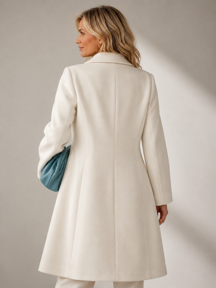 Cappotto Lungo Avvitato Avorio