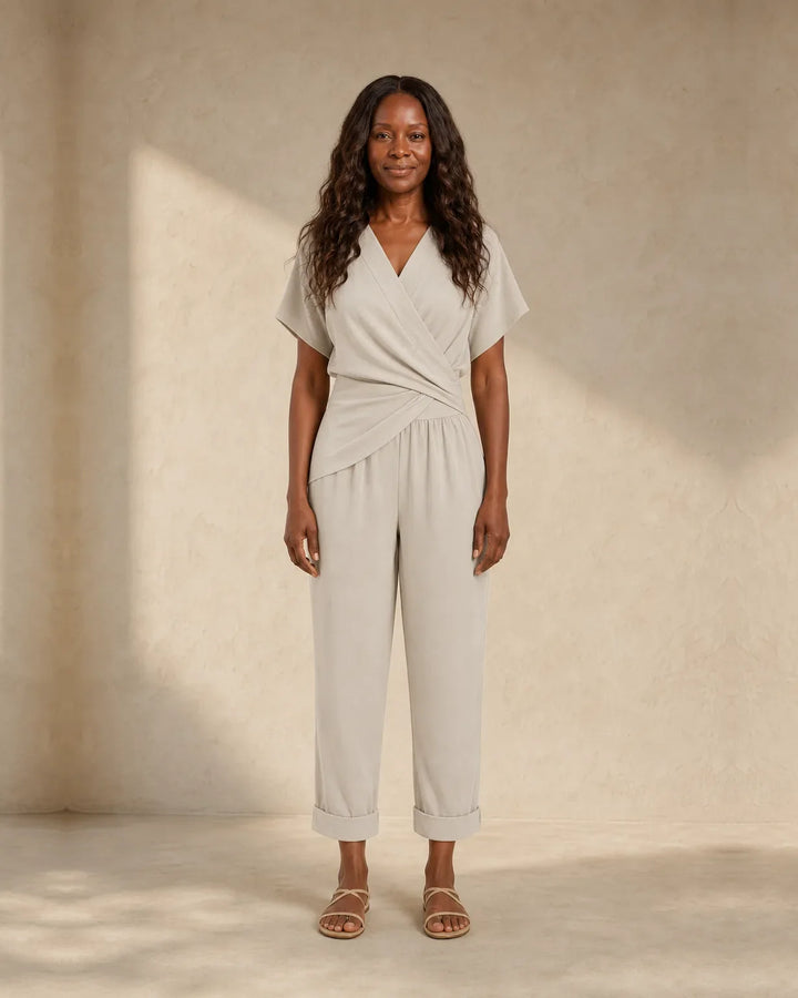 Completo Pantalone con Top Incrociato