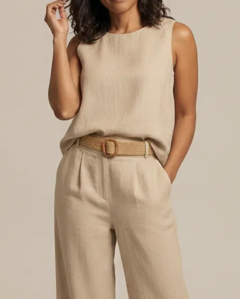 Completo Pantalone con Top Smanicato