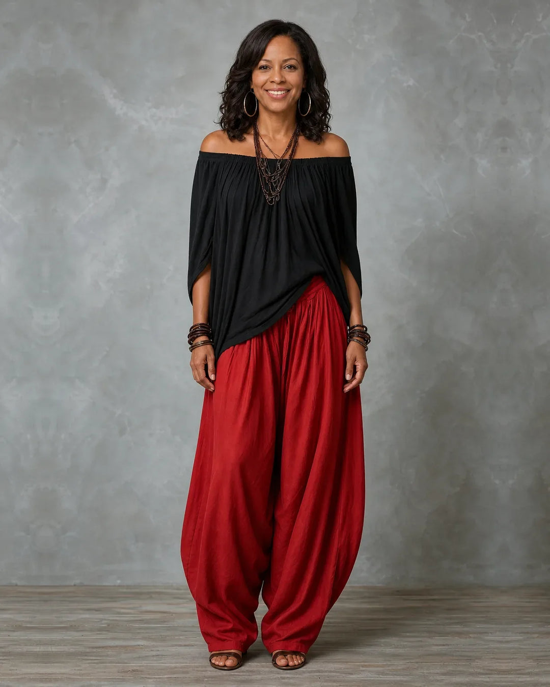 Completo Spalle Scoperte e Pantalone Harem
