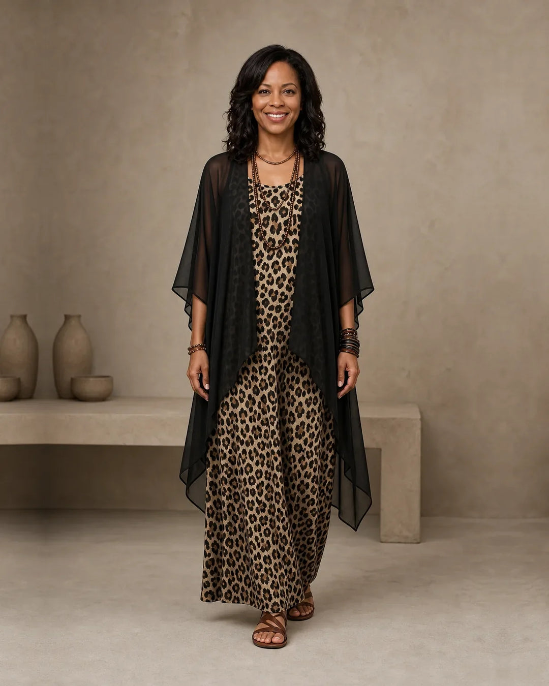 Completo con Abito Stampa Animalier