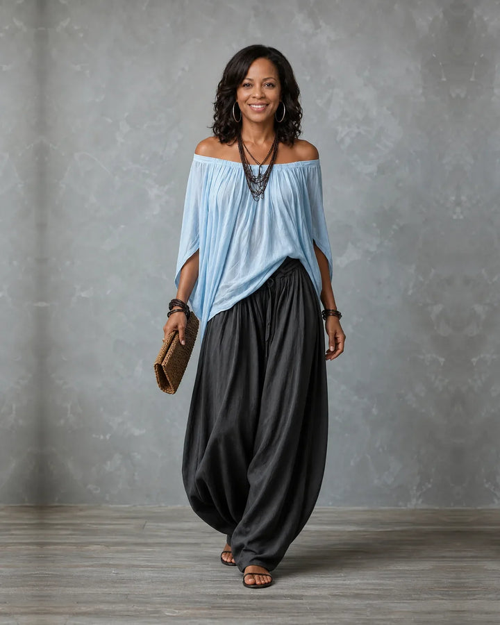 Completo Spalle Scoperte e Pantalone Harem
