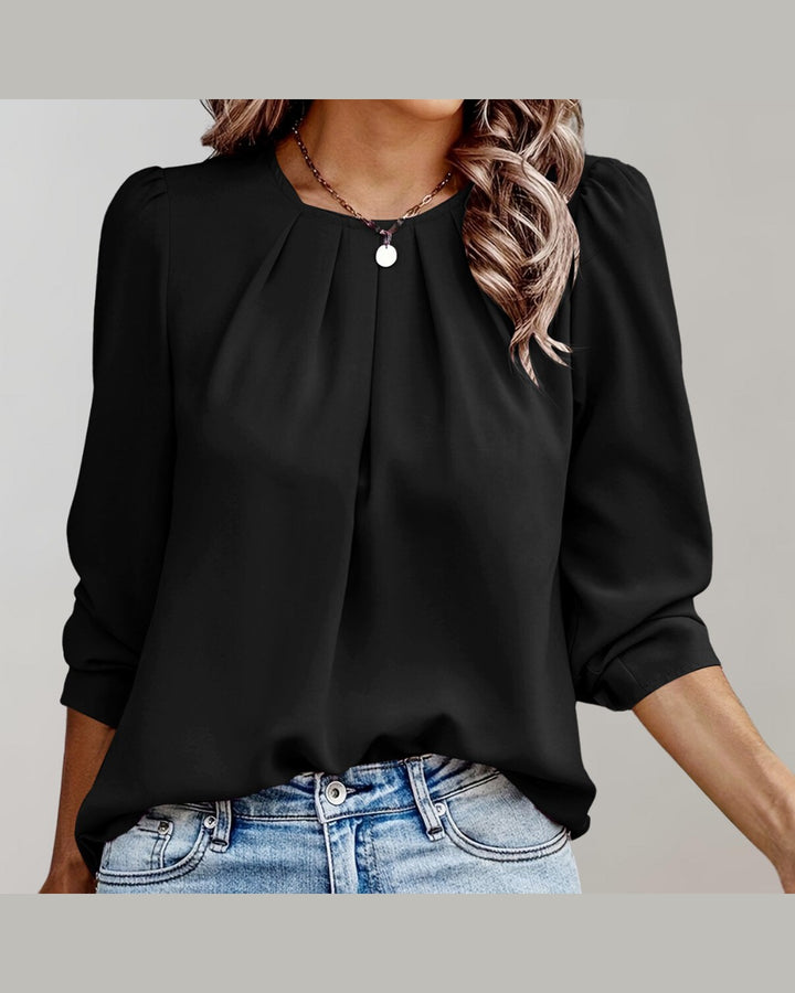 Blusa Elegante con Piega Centrale